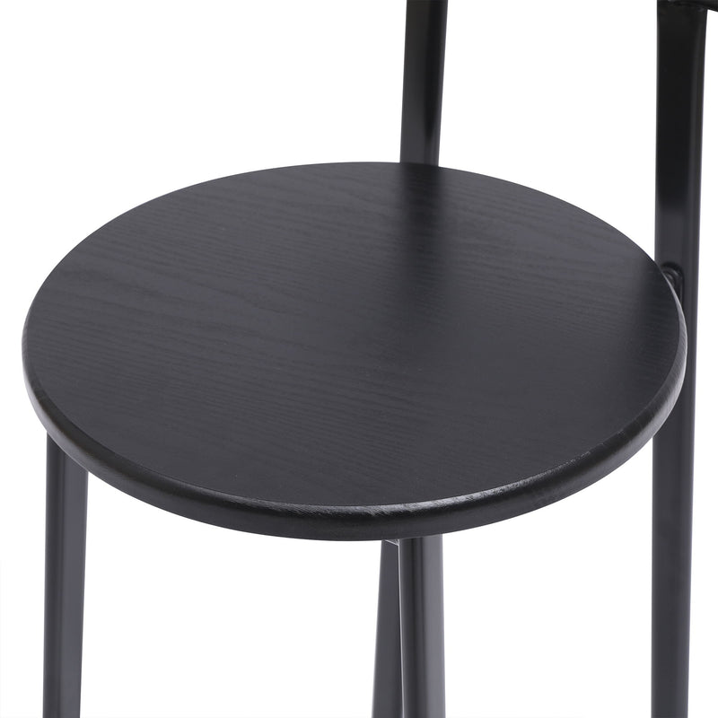 Modern Bar Stools With Backrest For Kitchen (Set of 3)
