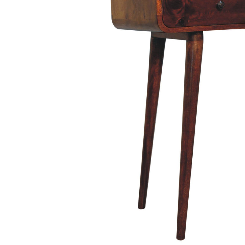 Curved Hallway Table - Chestnut