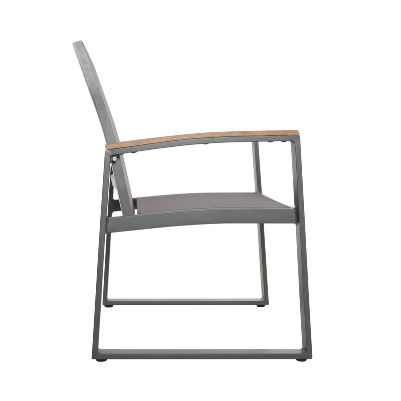 Aresha - Metal Outdoor Dining Armchair (Set of 2) - Gray