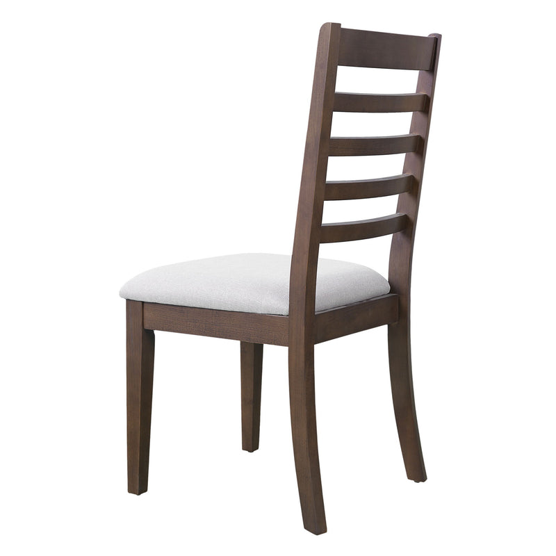 Upholstered Armless Chairs With High Ladder Back