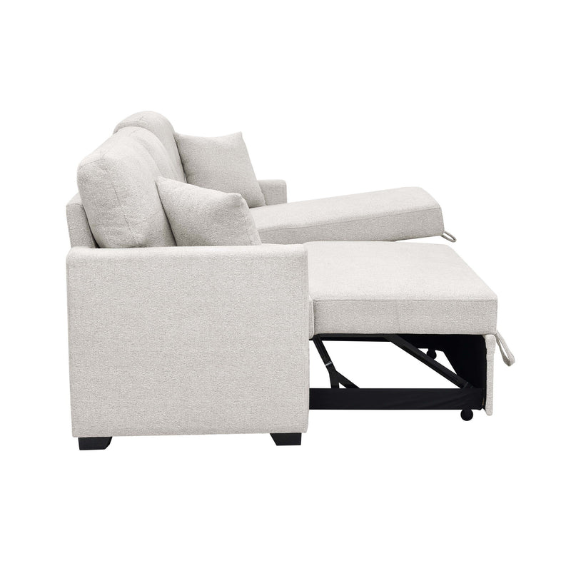 Upholstered Sectional & Pull Out Bed And Chaise Storage