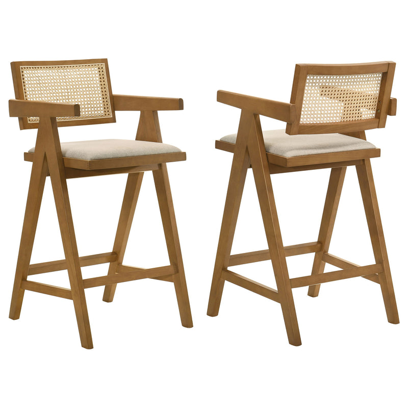 Remy - Bar Chair (Set of 2) With Upholstery - Walnut