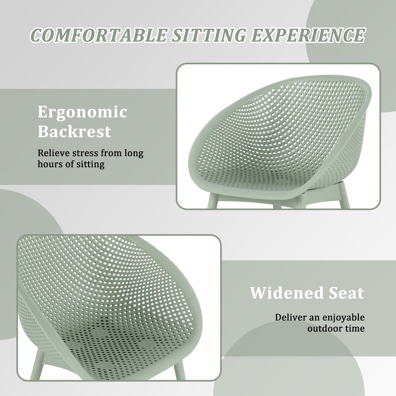 Modern Lounge Chair Set With Round Table