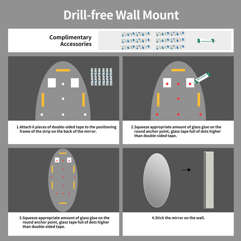 Modern Oval Full Length Wall Mirror