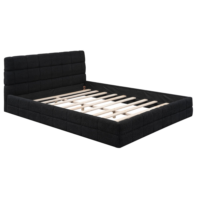 Upholstered Platform Bed With Headboard