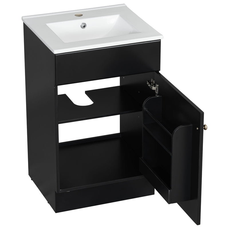 Bathroom Vanity With Sink, Cabinet With Adjustable Shelf