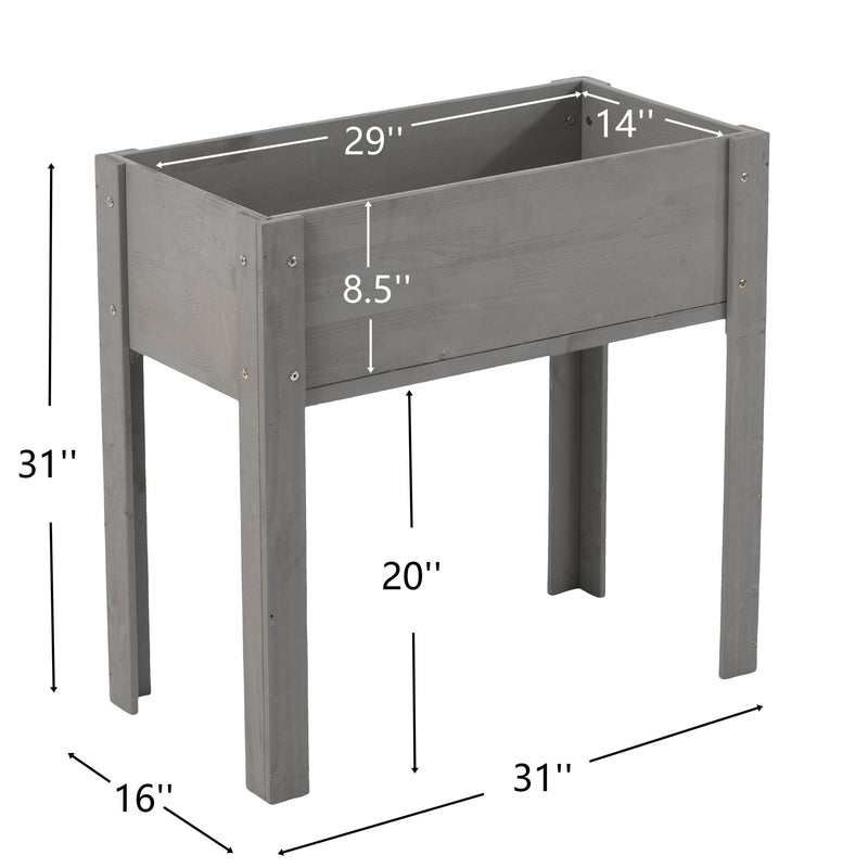 Raised Garden Bed With Legs, Elevated Planter Box For Outdoor Plants