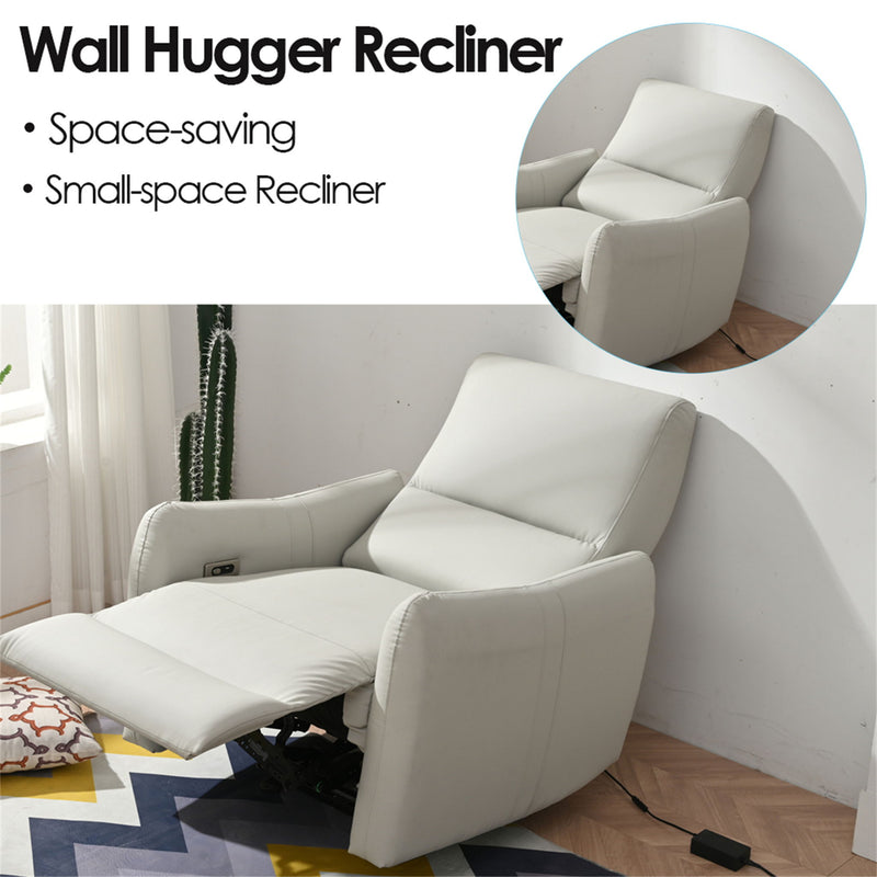 Wall Hugger Power Recliner Chair With USB Port (Type-C)