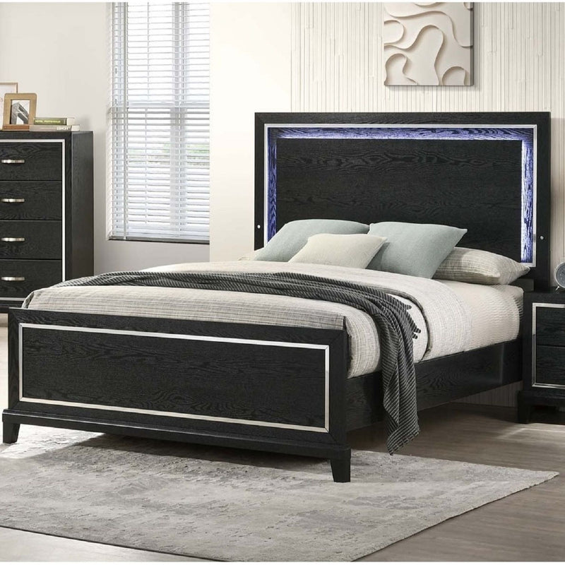 Modern Bed With Built In LED Light
