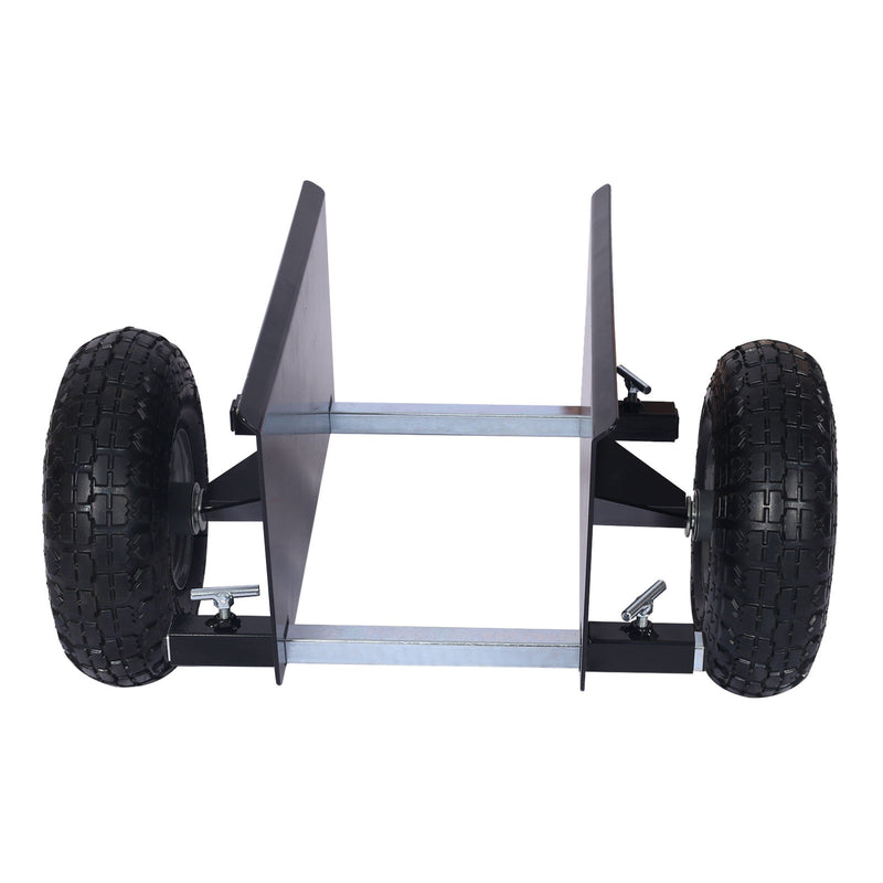 Heavy Duty 600Lb Panel Dolly With 10In. Pneumatic Wheels Alloy Steel - Black