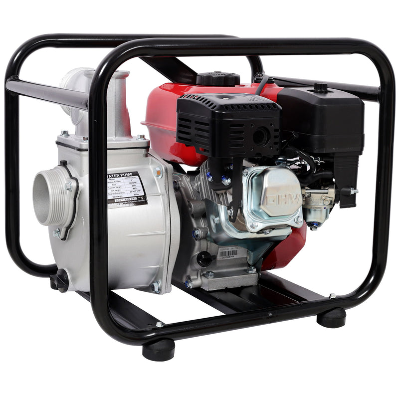 Gasoline Powered Water Pump 3" Inlet & Outlet, 264Gpm Flow, 7Hp Engine - Black / Red