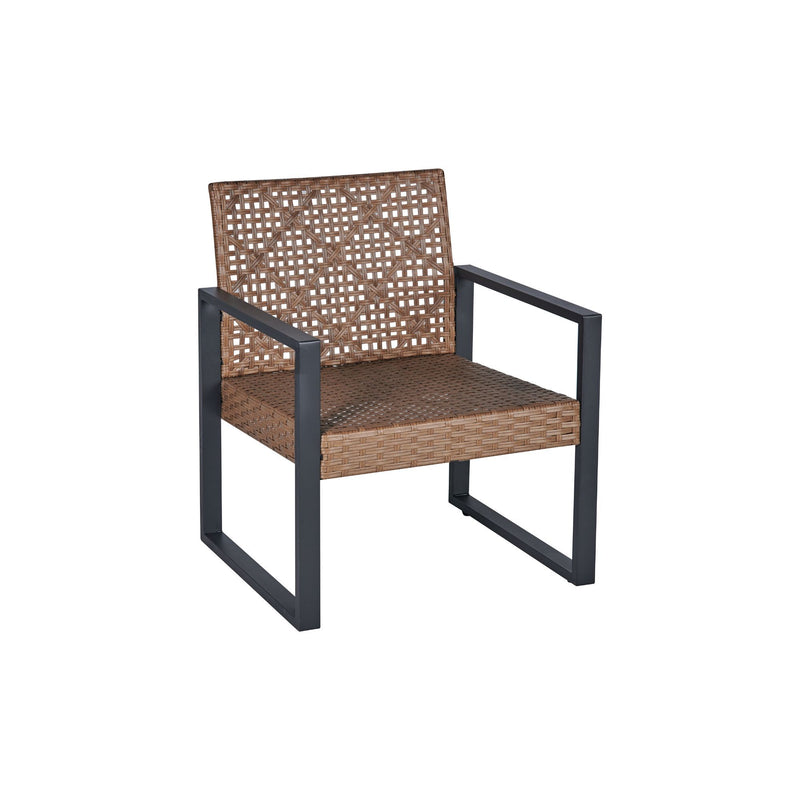 4 Piece Patio Furniture Set With Acacia Wood Table Top And Cushions