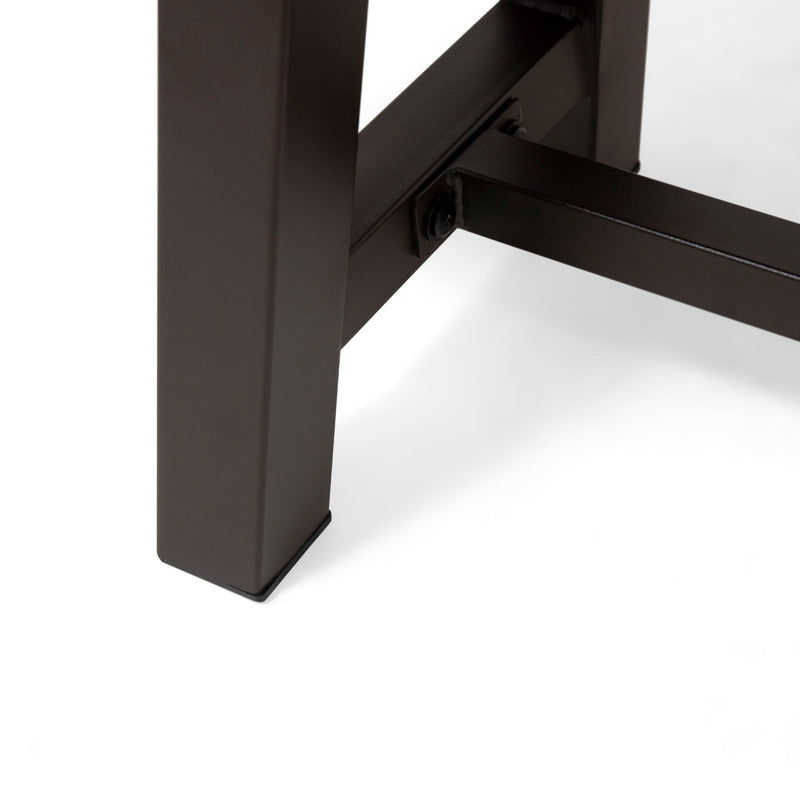 Outdoor Patio Bench - Gray / Black