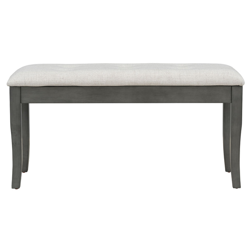 Dining Table Set With 4 Upholstered Chairs And Bench