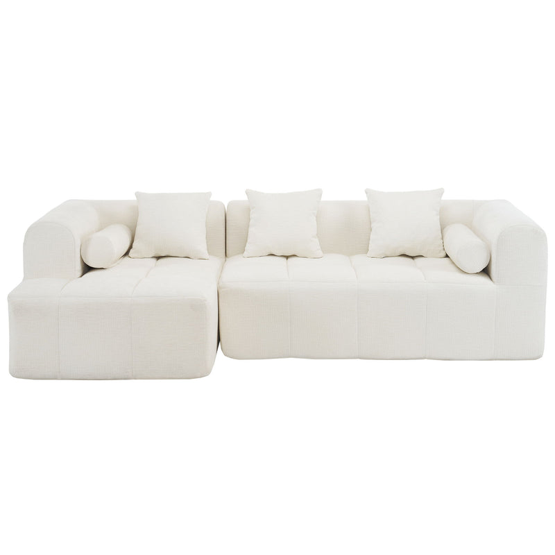Sectional Free Combined Sofa With 2 Side Pockets