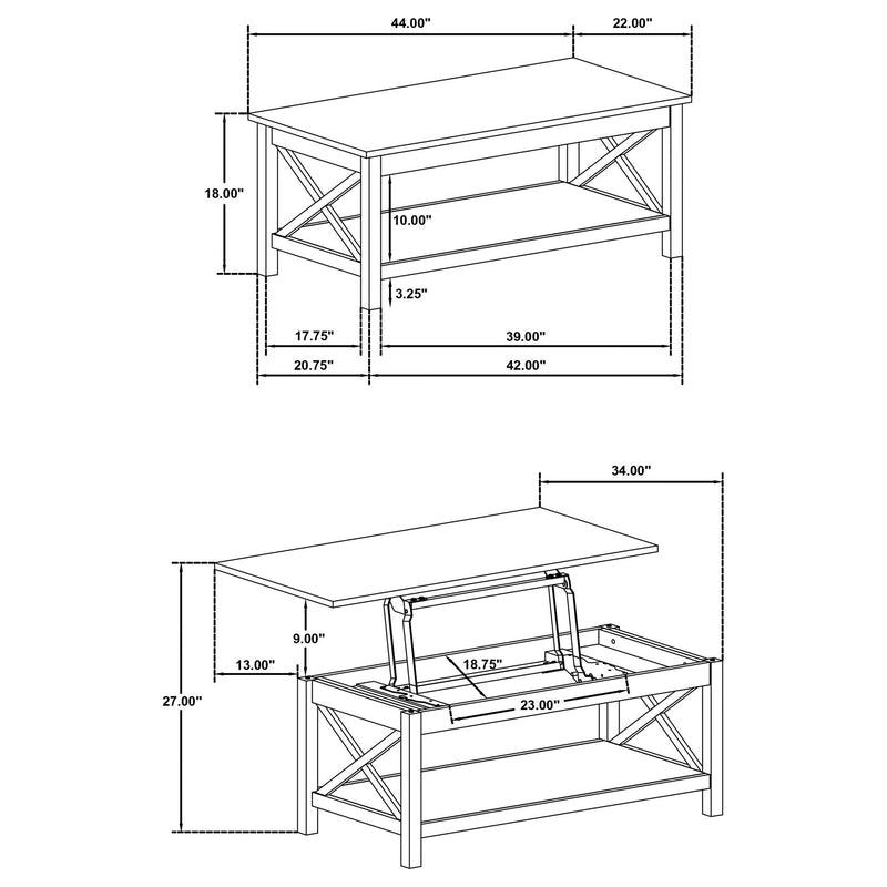 Slater - Table Set With X-Frame Design