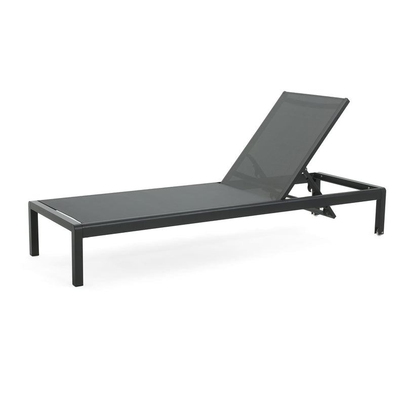 Outdoor Patio Chaise Lounge With 5 Reclining Positions