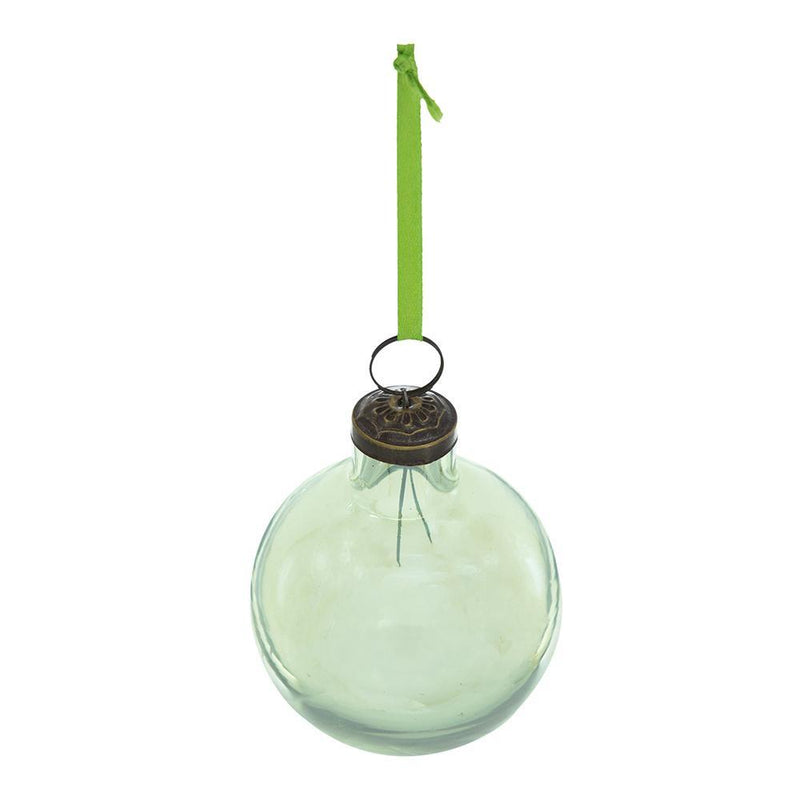 Long Neck Ball Ornaments, Glass Decorative Hanging Ball Christmas Tree Ornaments For Holiday Party Decorations (Set of 12) - Green