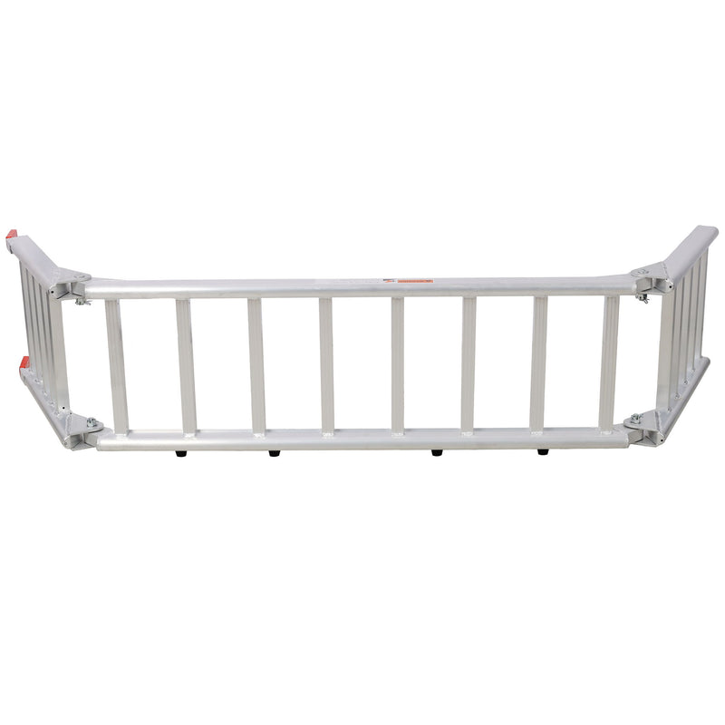 Ramp For Motorcycle / Lawn Mower / ATV, 2 In 1 Ramp And Tailgate Extender - Silver