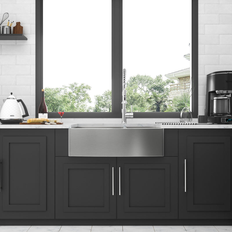 Farmhouse Sink With Double Bowl, 60 / 40