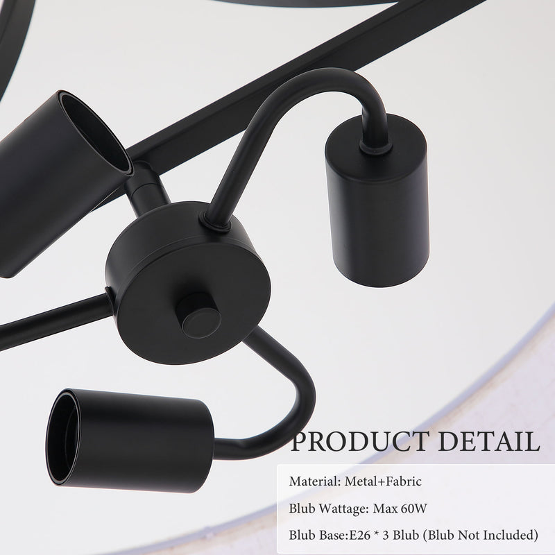 3 Light Drum Pendant Light