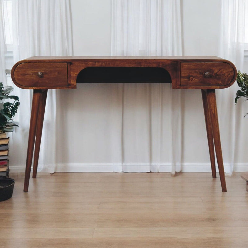 London - Arch Writing Desk - Dark Brown