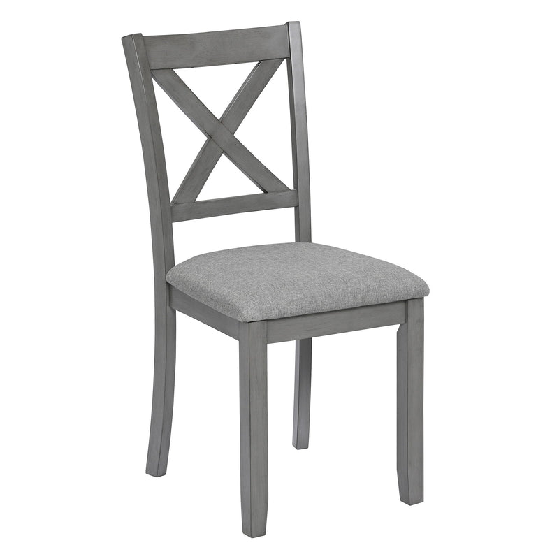 5 Piece Dining Table Set With 4 Chairs For Kitchen - Gray