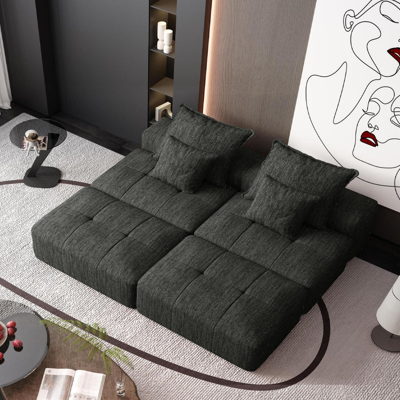 Modern Oversized Diy Combination, Modular Sectional Sofa With Pillows