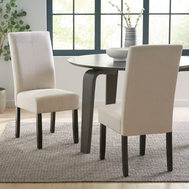 Pertica - Dining Chair Contemporary Design Wood Fabric - Natural