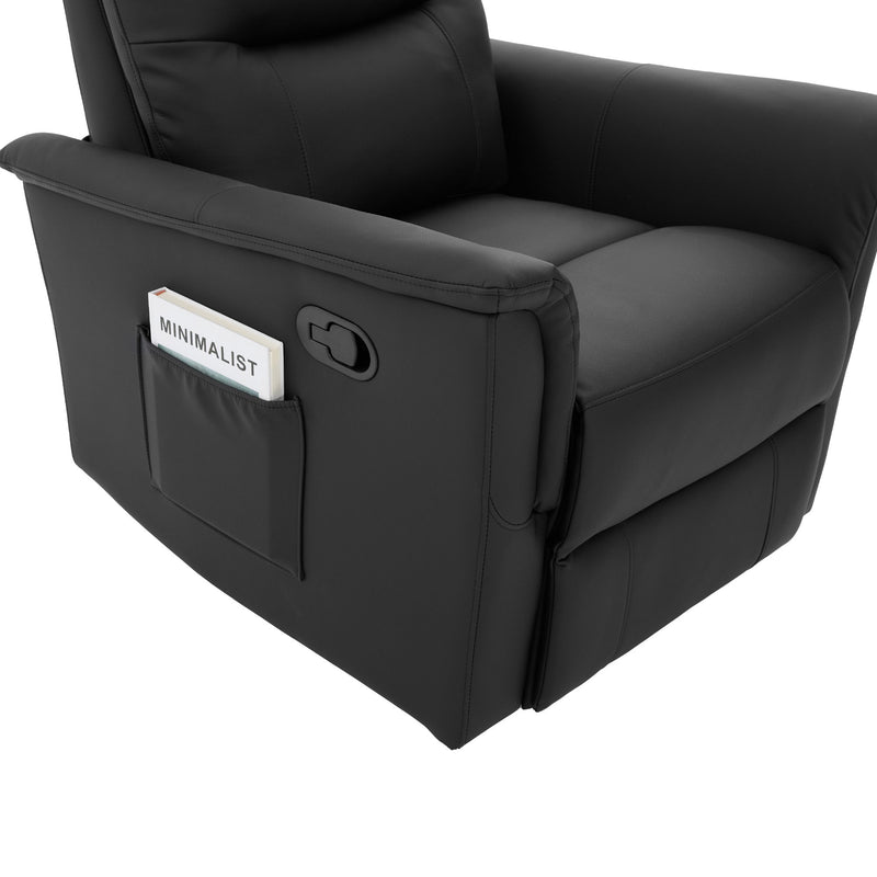 Manual Recliner Chair With 8 Point Massage And Swivel Function