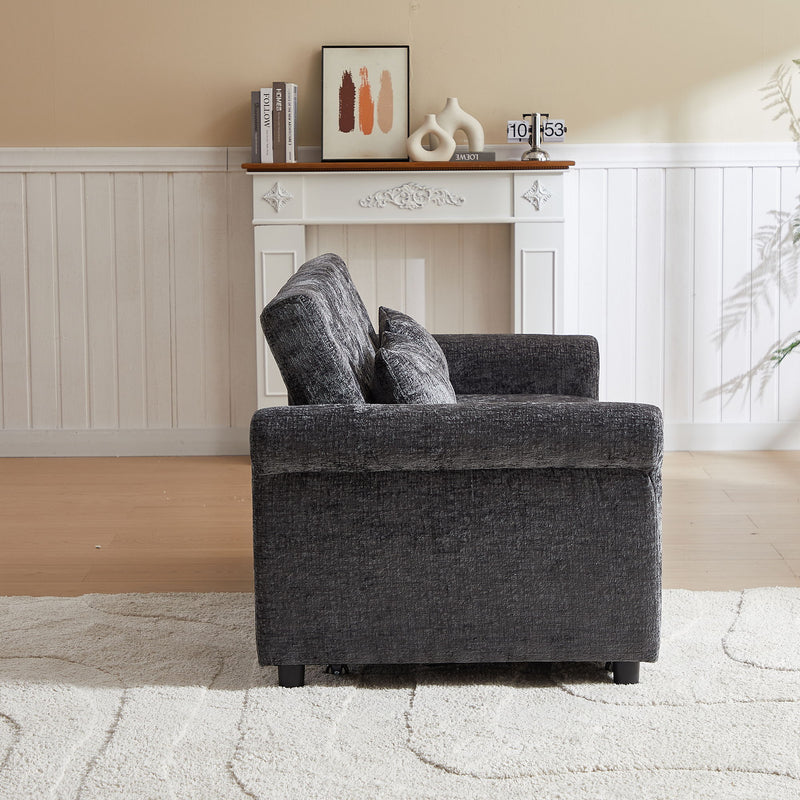 Loveseat Sofa Bed, Pull - Out Couch Sleeper & 2 Pillows