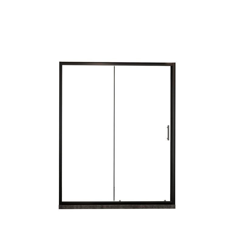 Single Sliding Shower Door, Thick Clear Tempered Glass Shower Door With Stainless Steel Handle