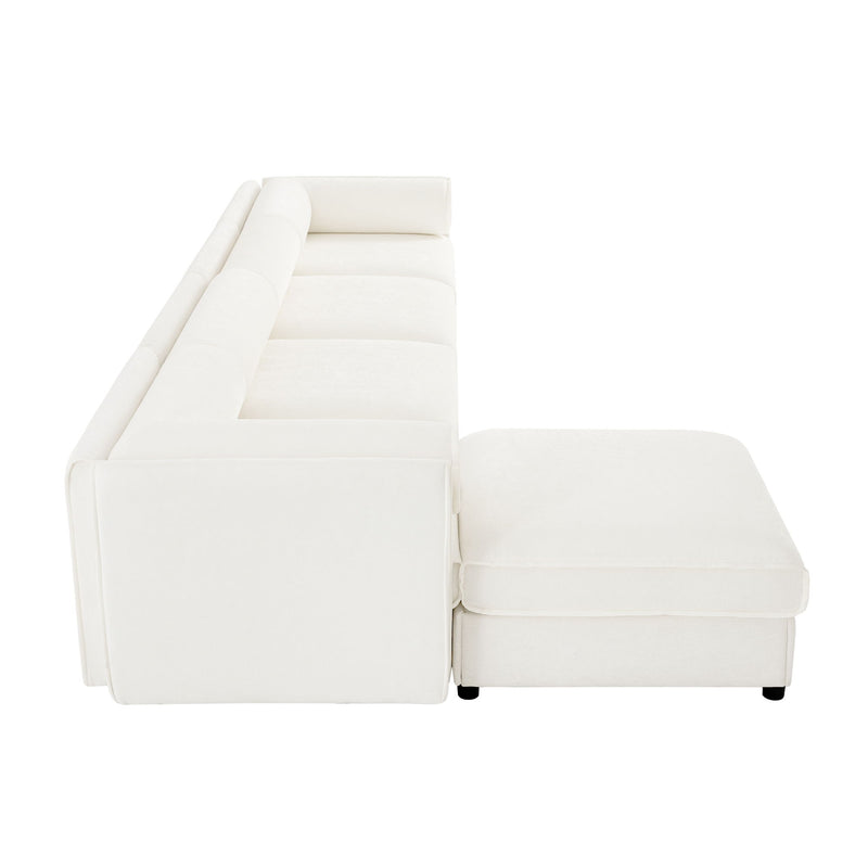 Contemporary Elegant Sofa With Storage And Ottoman