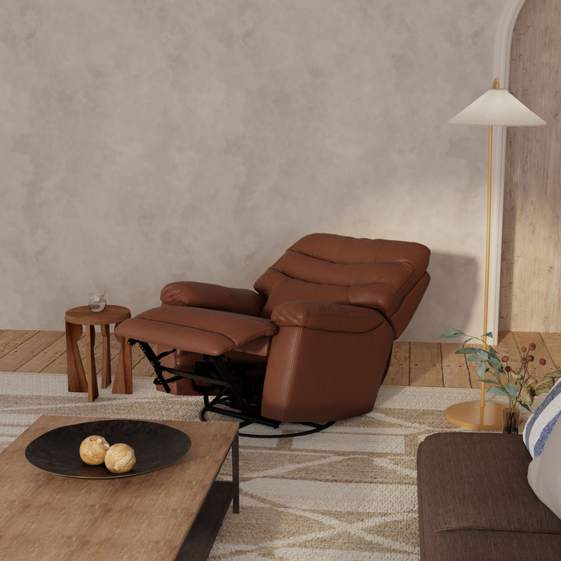 Oslo Antelope - Swivel Glider Recliner With Manual Footrest