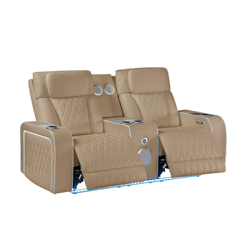 Electra - Power Reclining Set With Power Headrests, Massage And LED Lighting