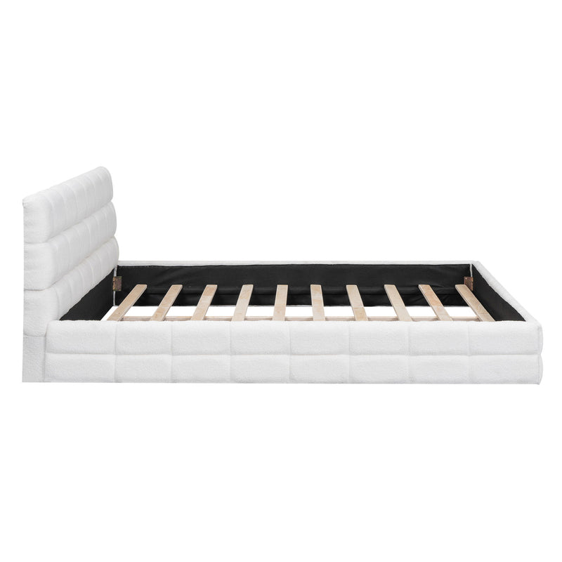 Upholstered Platform Bed With Headboard