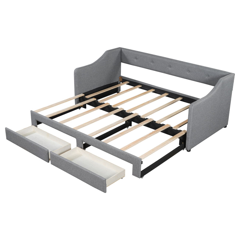 Upholstered Daybed With 2 Drawers