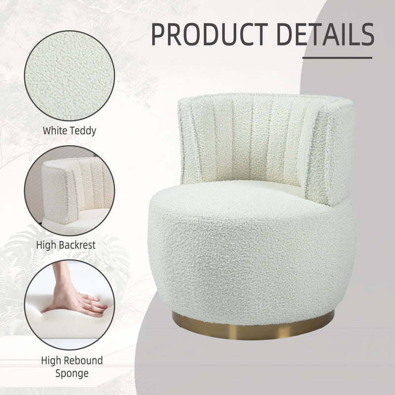 360 Degree Swivel Cuddle Barrel Accent Sofa Chair