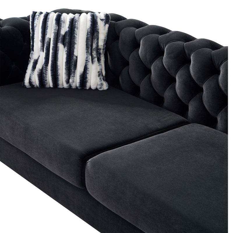 Chesterfield - Modern Tufted Living Room Sofa, 84.25''W Couch