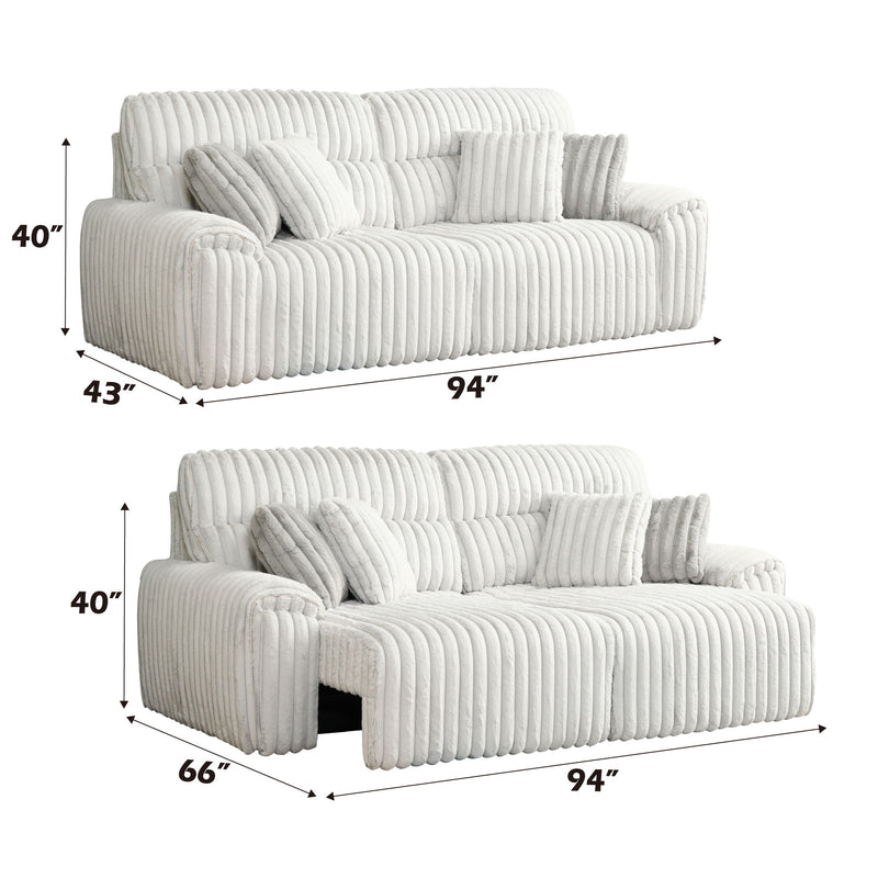 Jaya - Power Motion Sofa With Sleeper & USB Port - Light Gray