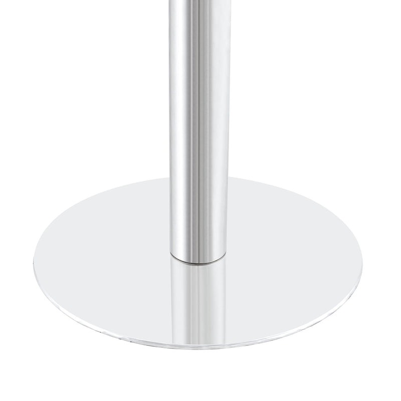 Round Bistro Table, Compact For Kitchen - Gray / Gold / Silver