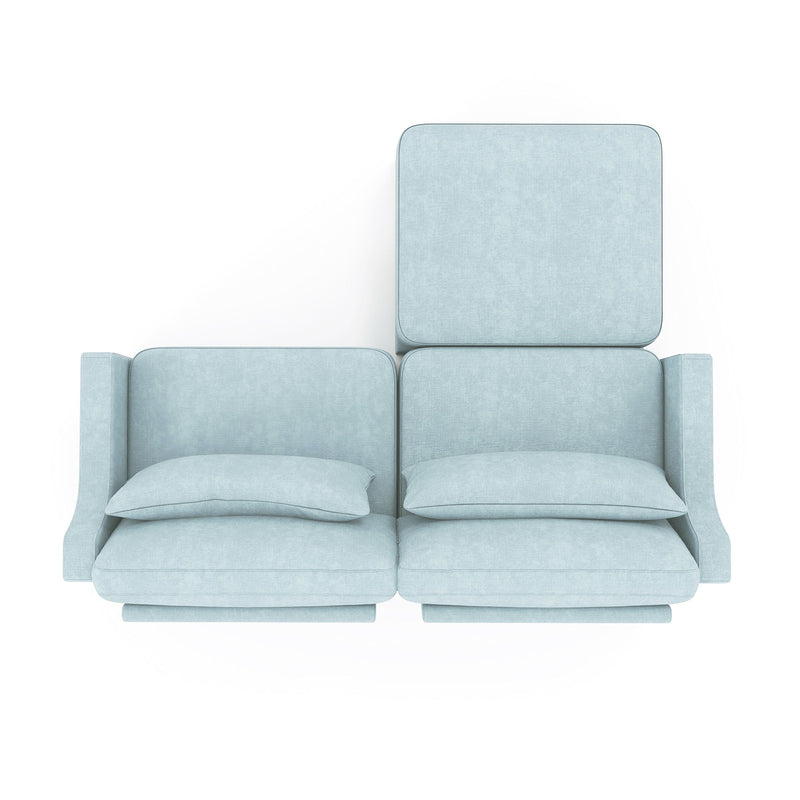 Stylish Sofa With Ottoman And Lumbar Pillows, Ergonomic Design