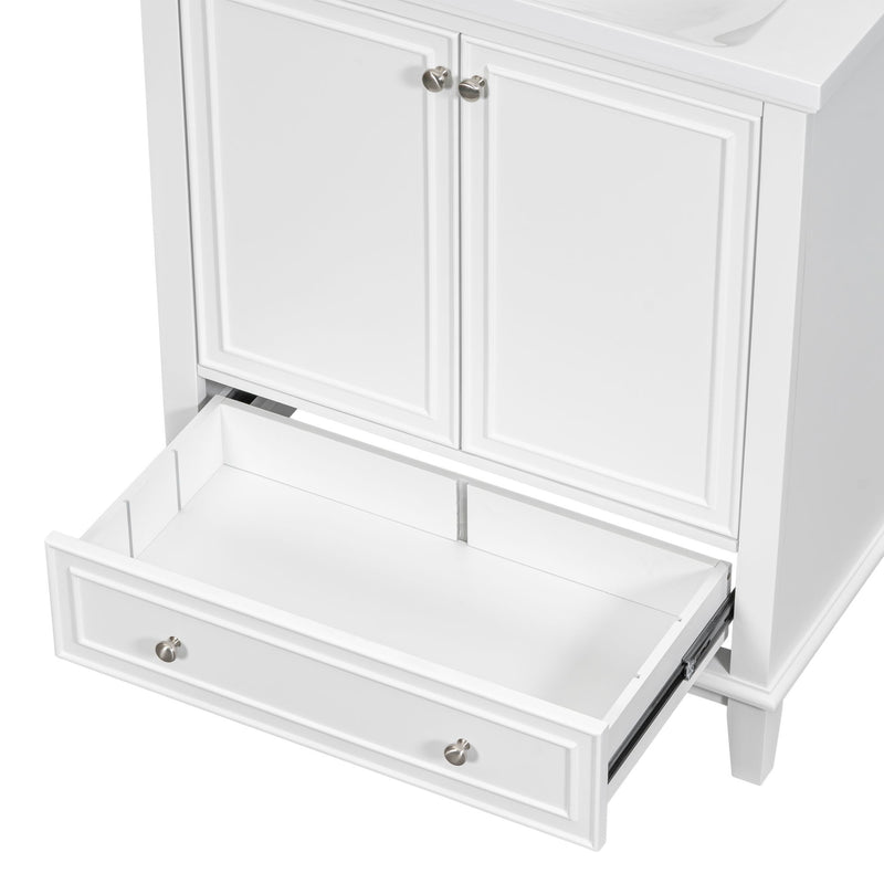Modern Bathroom Vanity With Sink Combo, Multi Functional Cabinet With Doors And Drawer