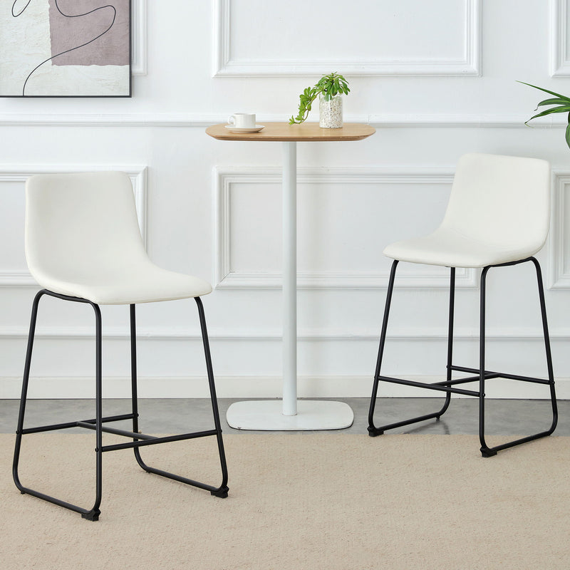 Retro Bar Chairs, Comfortable Stools (Set of 2)
