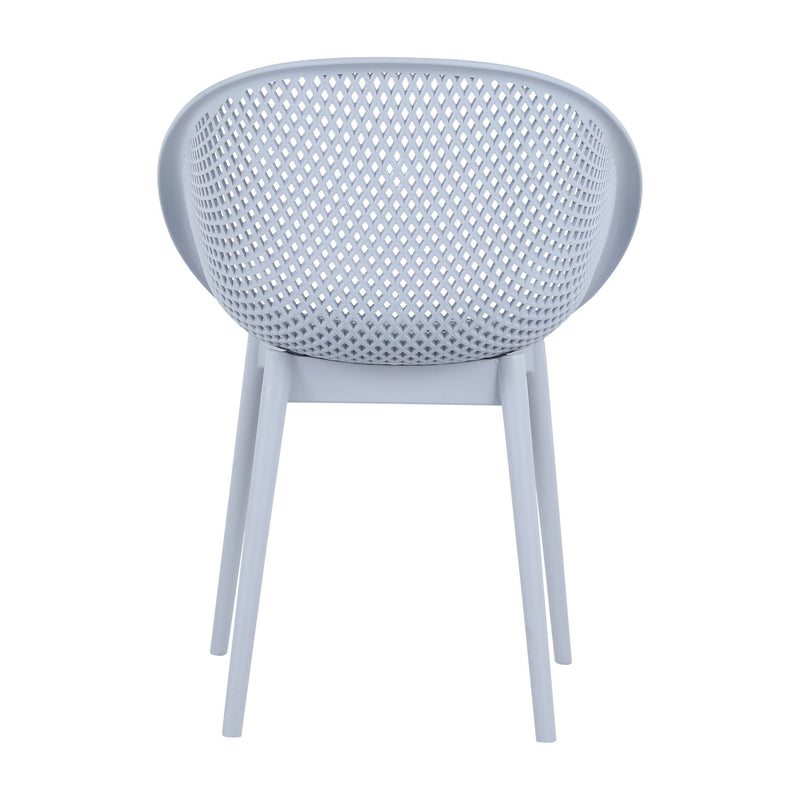 2 Piece Durable Single Chair With Hollow Out Design