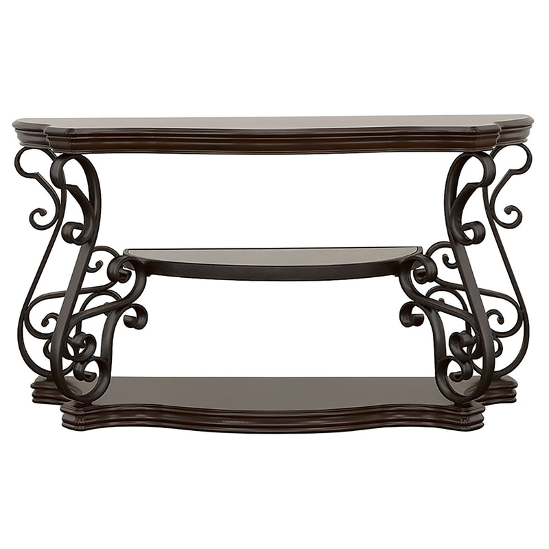 Gretta - Merlot 2 Shelf Sofa Console Table - Brown