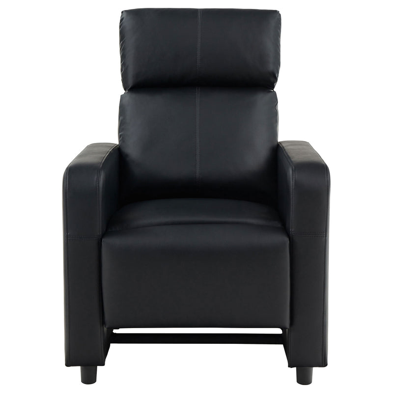 Warren - 4 Seater Home Theater With Wedge Console Recliners - Black