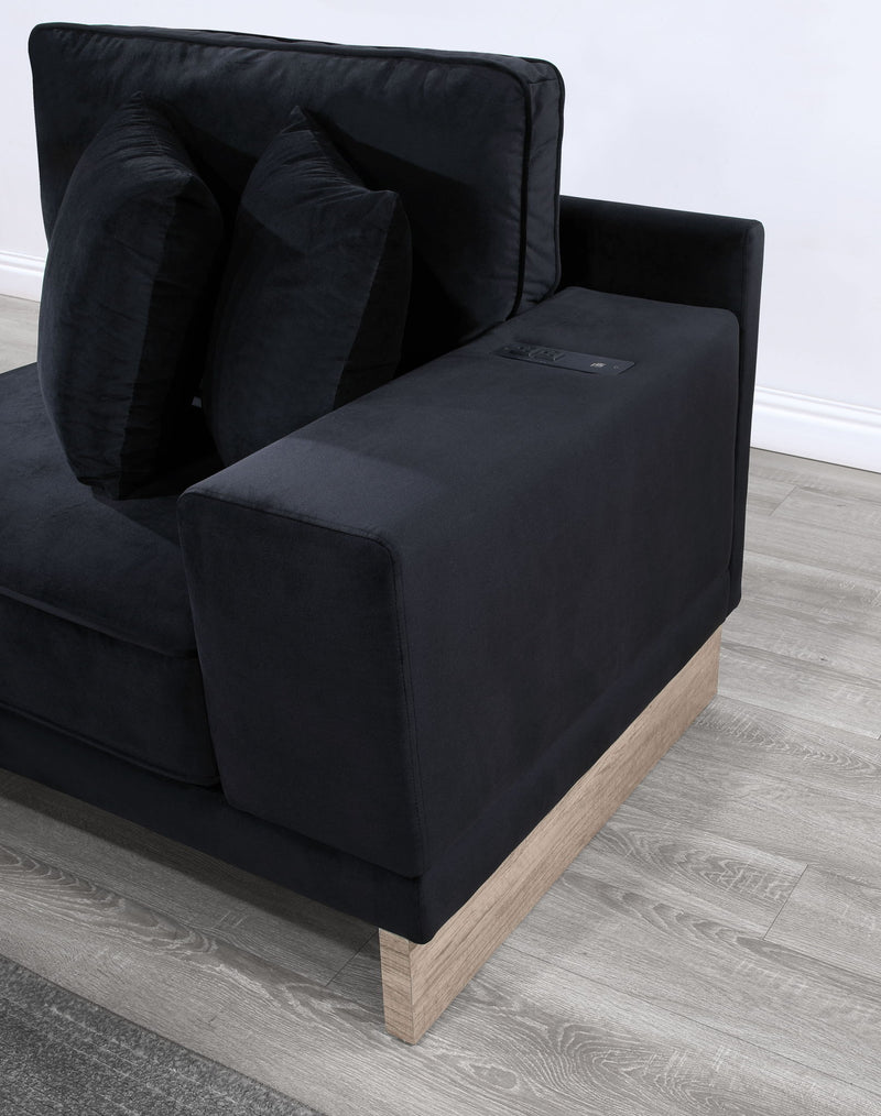 Memphis - Reversible Sectional Sofa Ottoman With Storage Compartment, Drawer, USB ports, Charging Outlets