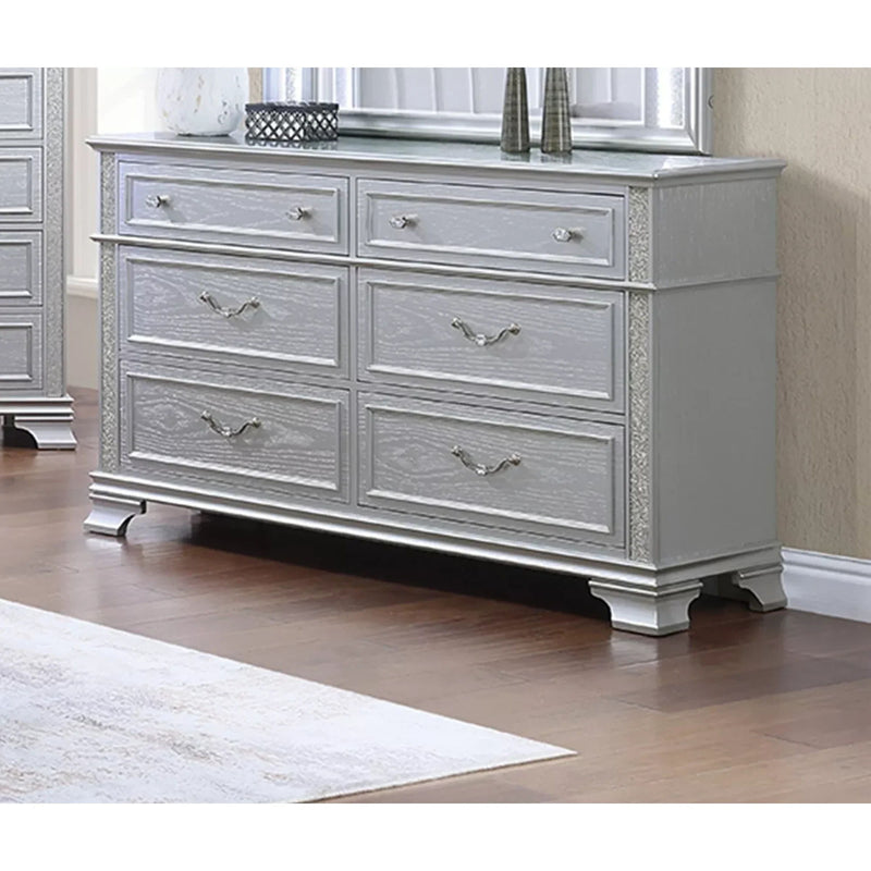 1 Piece Dresser Crystal Knobs Pull Handles Bedroom Furniture - Gray