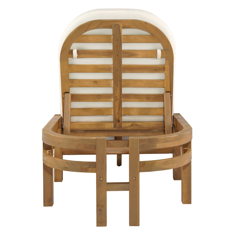 Outdoor Chaise Lounge With 5 Position Adjustable Backrest (Set of 2)